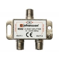 4502 Wide Μπάντας Indoor Splitter Σε Συμβατό με Wide Μπάντας LNB JOHANSSON 4502 - 2 Way splitter
