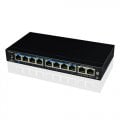 BroxNet BRX501-FE08-2GEUP 8 Ports Fast Ethernet PoE Switch με 2 Gigabit Ethernet Uplink Ports 120W