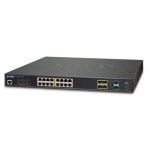 PLANET GS-5220-16UP4S2XR L2+ 16-Port 10/100/1000T Ultra PoE + 4-Port 100/1000X SFP + 2-Port 10G SFP+ Managed Switch