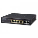 PLANET FSD-604HP 4-Port 10/100TX 802.3af/at PoE + 2-Port 10/100TX Desktop Switch (60 Watts)