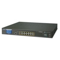 PLANET GS-5220-16P2XVR L2+ 16-Port 10/100/1000T 802.3at PoE + 2-Port 10G SFP+ Managed Switch με LCD Touch Screen (220W)