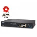 PLANET MGS-5220-8P2X L2+ 8-Port 2.5G 802.3at PoE + 2-Port 1G/10G SFP+ Managed Multigigabit Switch