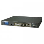 PLANET GS-5220-24P4XV L2+ 24-Port 10/100/1000T 802.3at PoE + 4-Port 10G SFP+ Managed Switch με LCD touch screen