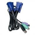 PLANET KVM-KC1-1.8 1.8M USB KVM Cable με built-in PS2 to USB Converter