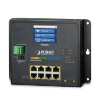 PLANET WGS-5225-8P2SV Industrial L2+ 8-Port 10/100/1000T 802.3at PoE + 2-Port 100/1000X SFP Wall-mount Managed Switch με LCD touch screen