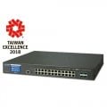 PLANET GS-5220-24T4XVR L2+ 24-Port 10/100/1000T + 4-Port 10G SFP+ Managed Switch με LCD touch screen