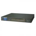 PLANET GS-5220-24PL4XVR L2+ 24-Port 10/100/1000T 802.3at PoE + 4-Port 10G SFP+ Managed Switch με LCD touch screen