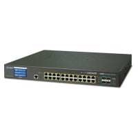 PLANET GS-5220-24PL4XV L2+ 24-Port 10/100/1000T 802.3at PoE + 4-Port 10G SFP+ Managed Switch με LCD touch screen