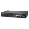 PLANET GS-5220-8UP2T2X Layer 3 8-Port 10/100/1000T 802.3bt PoE + 2-Port 10/100/1000T + 2-Port 10G SFP+ Managed Switch