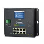 PLANET WGS-5225-8T2SV Industrial L2+ 8-Port 10/100/1000T + 2-Port 100/1000X SFP Wall-mount Managed Switch με LCD Touch Screen