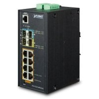 PLANET IGS-5225-8P2S2X Industrial L2+ 8-Port 10/100/1000T 802.3at PoE + 2-Port 100/1000X SFP + 2-Port 10G SFP+ Managed Ethernet Switch (-40~75 degrees C)
