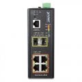 PLANET IGS-5225-4P2S L2+ Industrial 4-Port 10/100/1000T 802.3at PoE + 2-Port 100/1000X SFP Managed Ethernet Switch